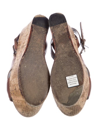 Lanvin Leather Animal Print Sandals