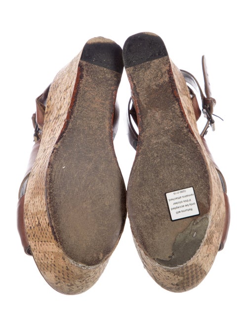 Lanvin Leather Animal Print Sandals