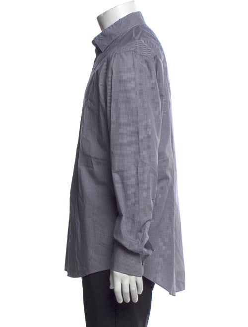 Lanvin Plaid Print Long Sleeve Dress Shirt