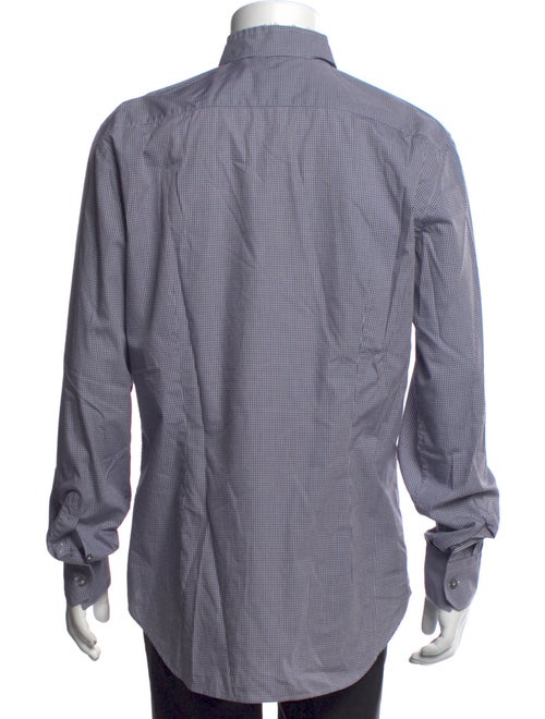 Lanvin Plaid Print Long Sleeve Dress Shirt