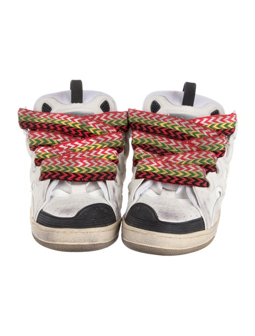 Lanvin Leather Colorblock Pattern Sneakers