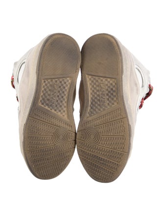 Lanvin Leather Colorblock Pattern Sneakers