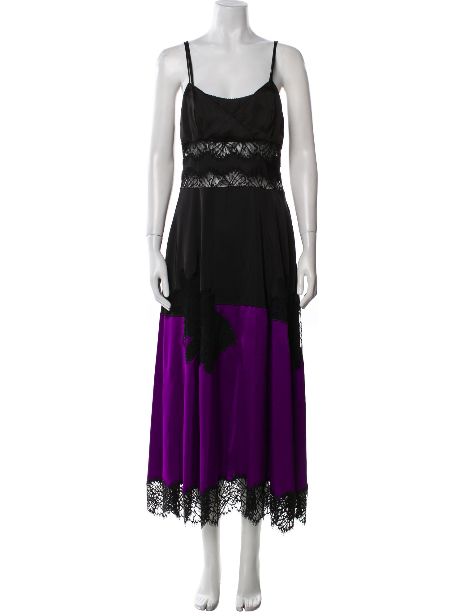 Lanvin Colorblock Pattern Long Dress