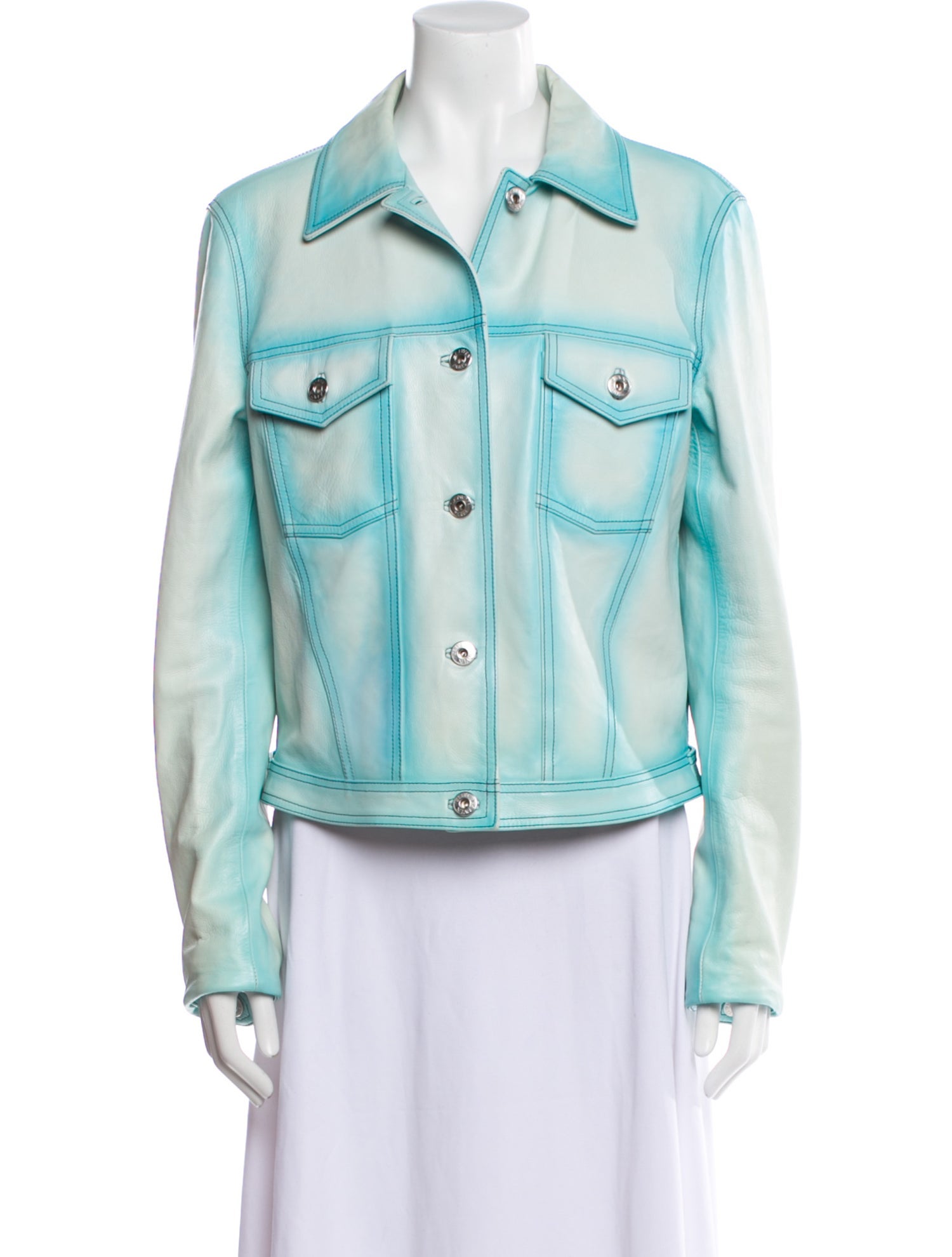 Lanvin Leather Denim Jacket