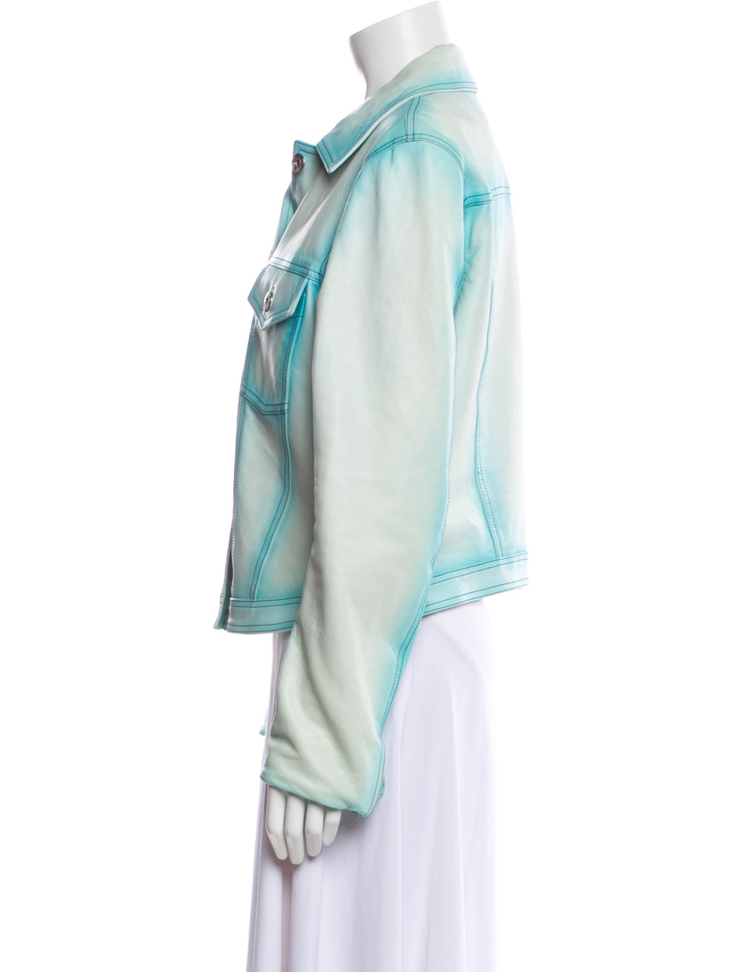 Lanvin Leather Denim Jacket