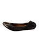 Lanvin Leather Animal Print Ballet Flats