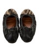 Lanvin Leather Animal Print Ballet Flats