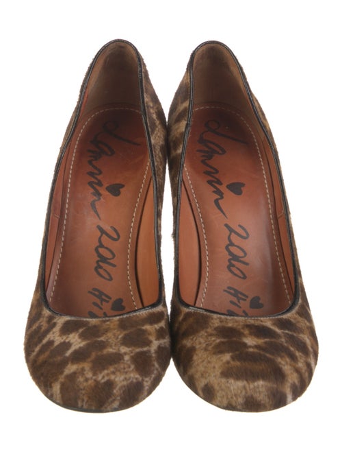 Lanvin Ponyhair Animal Print Pumps