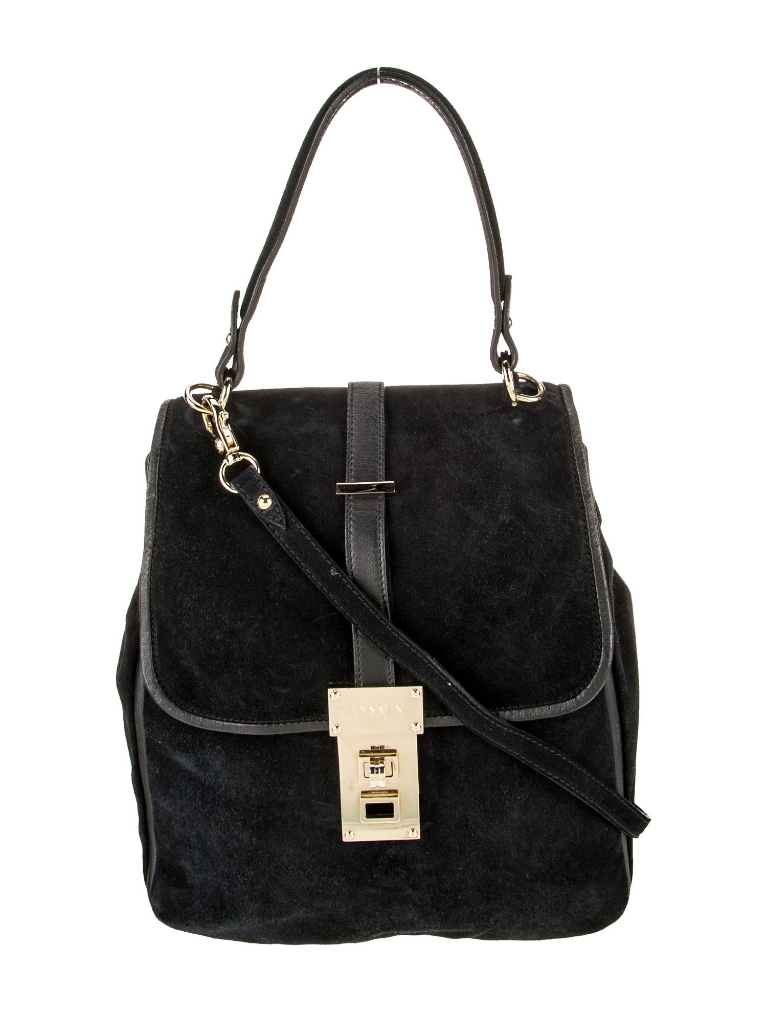 Lanvin Suede Top Handle Bag