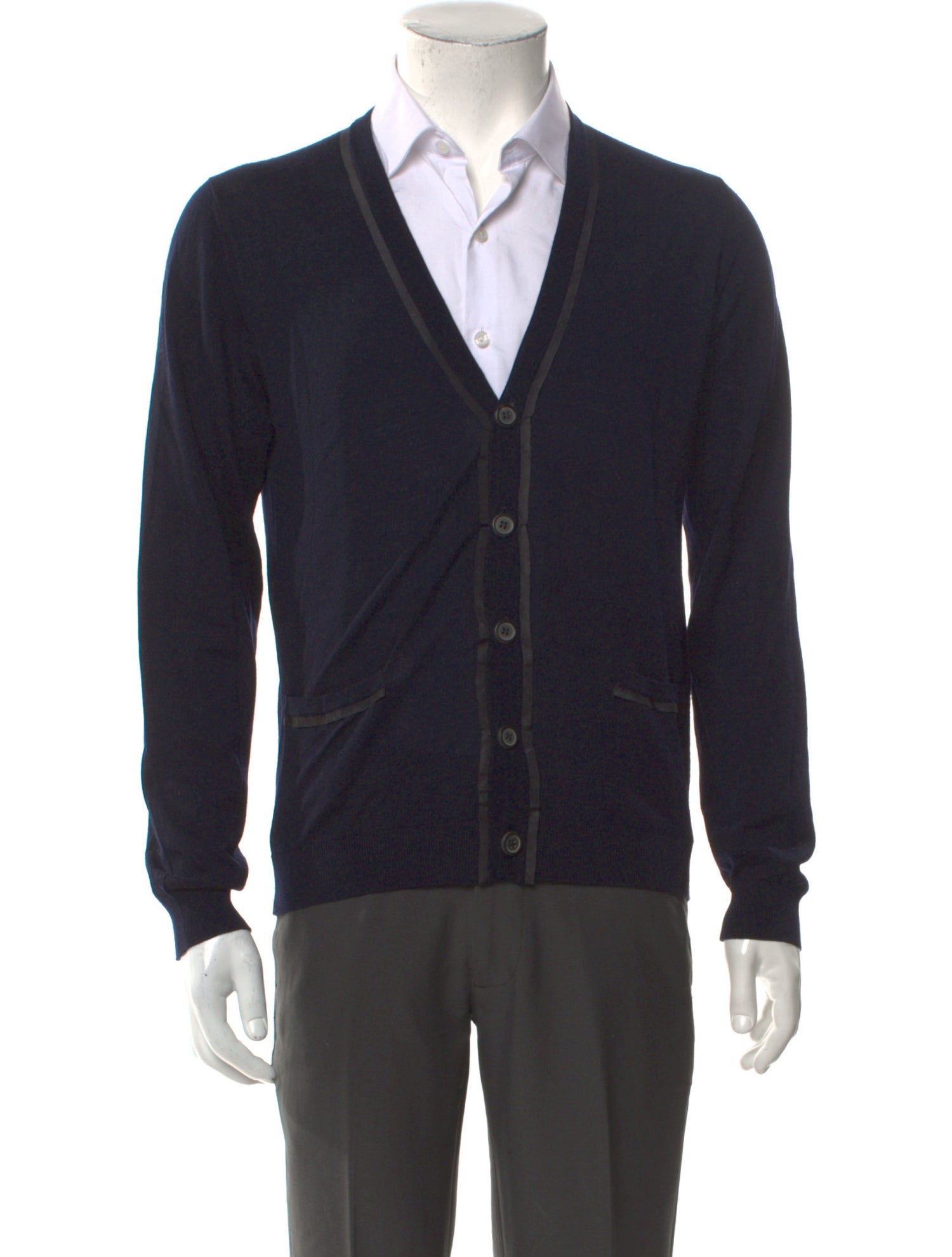 Lanvin Merino Wool V-Neck Cardigan