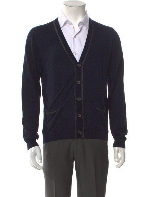 Lanvin Merino Wool V-Neck Cardigan