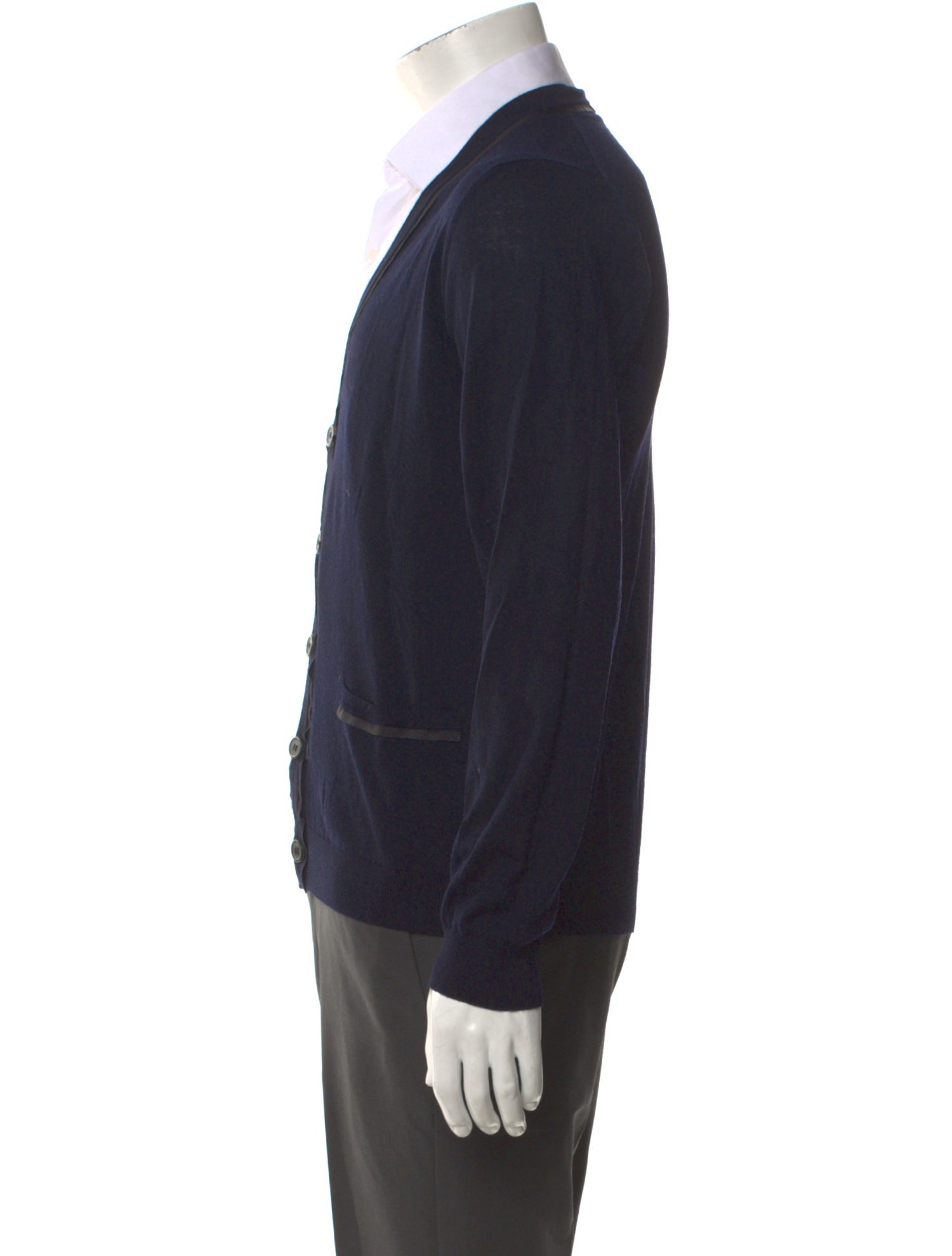 Lanvin Merino Wool V-Neck Cardigan