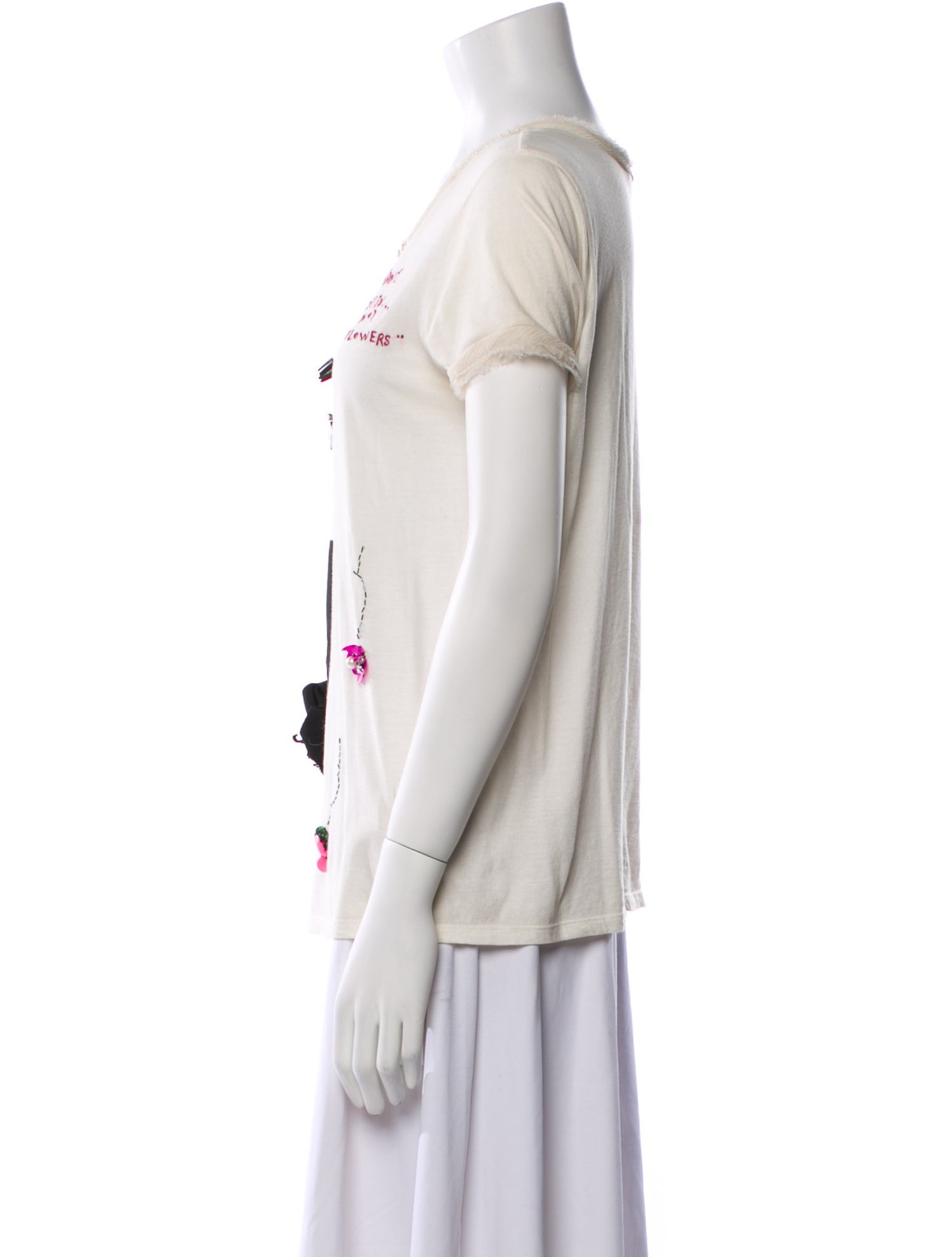 Lanvin Printed Scoop Neck T-Shirt