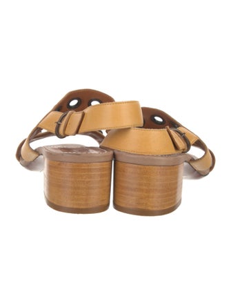 Lanvin Leather Studded Accents Slingback Sandals