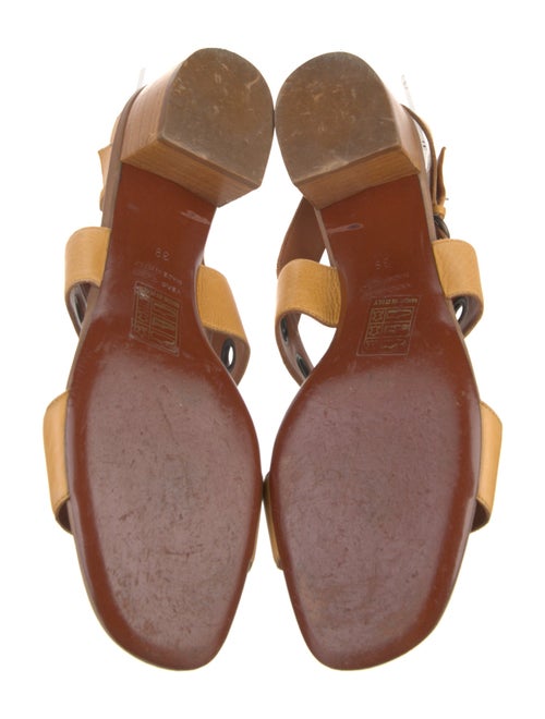 Lanvin Leather Studded Accents Slingback Sandals