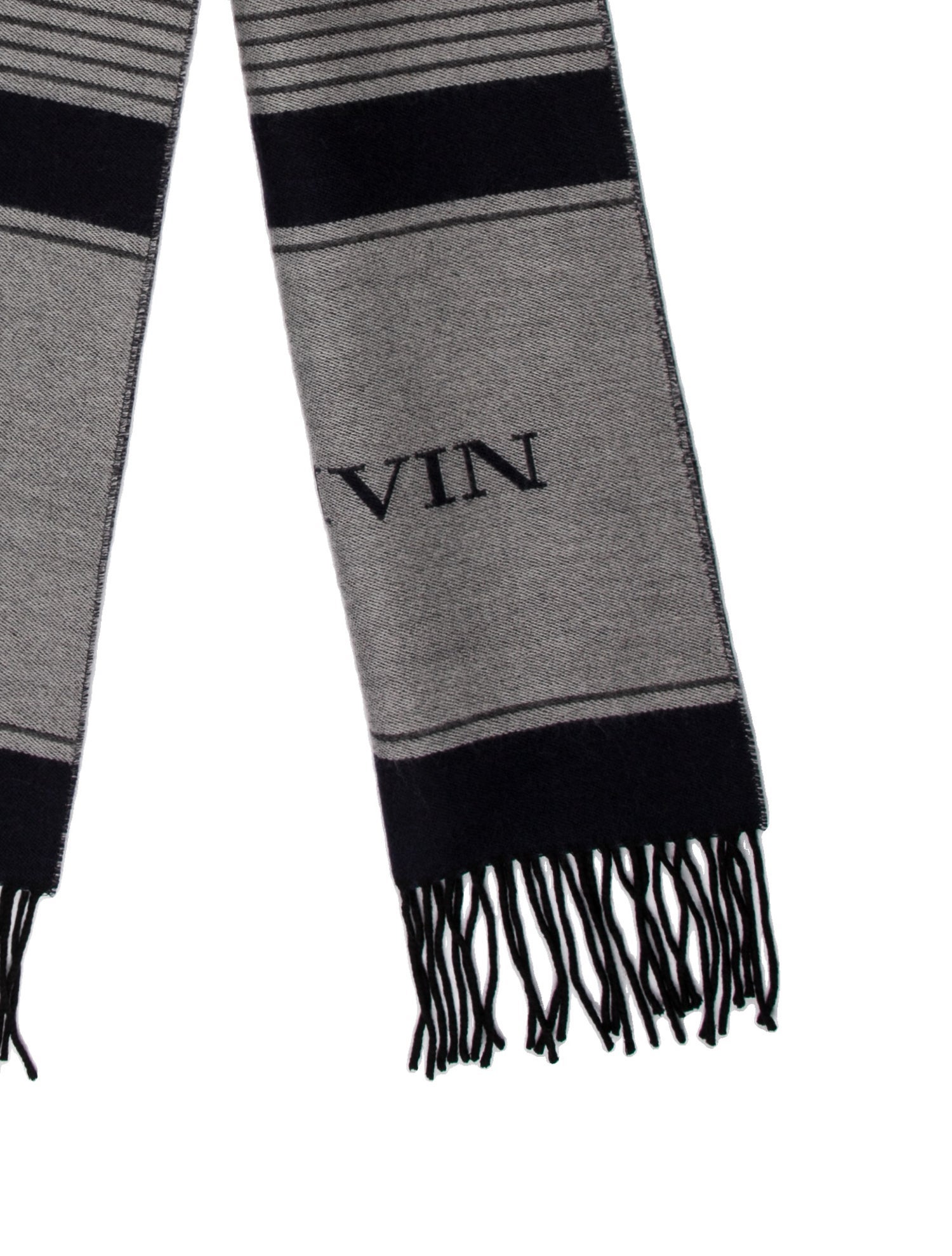 Lanvin Virgin Wool Striped Scarf
