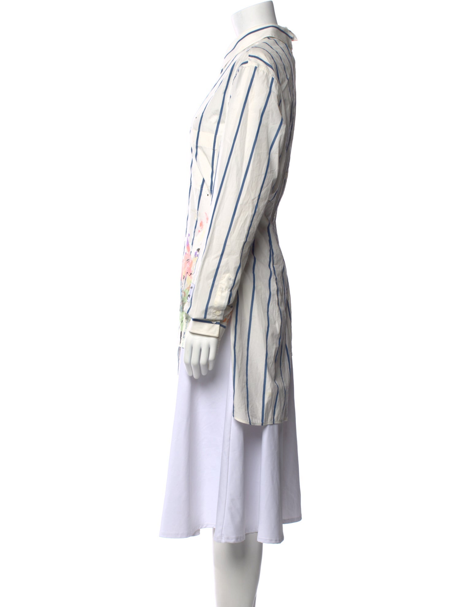 Lanvin Striped Long Sleeve Tunic