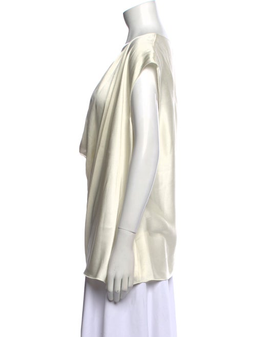 Lanvin Cowl Neck Short Sleeve Blouse