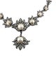 Lanvin Crystal & Ribbon Flower Collar Necklace