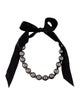 Lanvin Faux Pearl, Silk, Crystal Ribbon Bead Strand Necklace