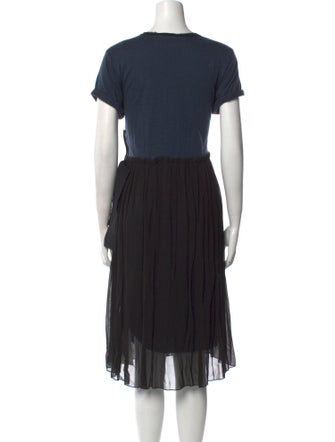 Lanvin Crew Neck Midi Length Dress