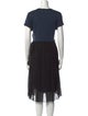 Lanvin Crew Neck Midi Length Dress