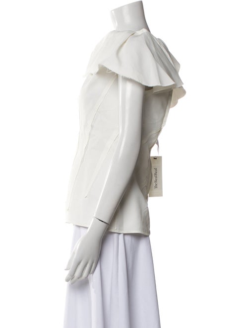 Lanvin Off-The-Shoulder Short Sleeve Blouse