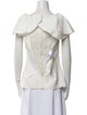 Lanvin Off-The-Shoulder Short Sleeve Blouse