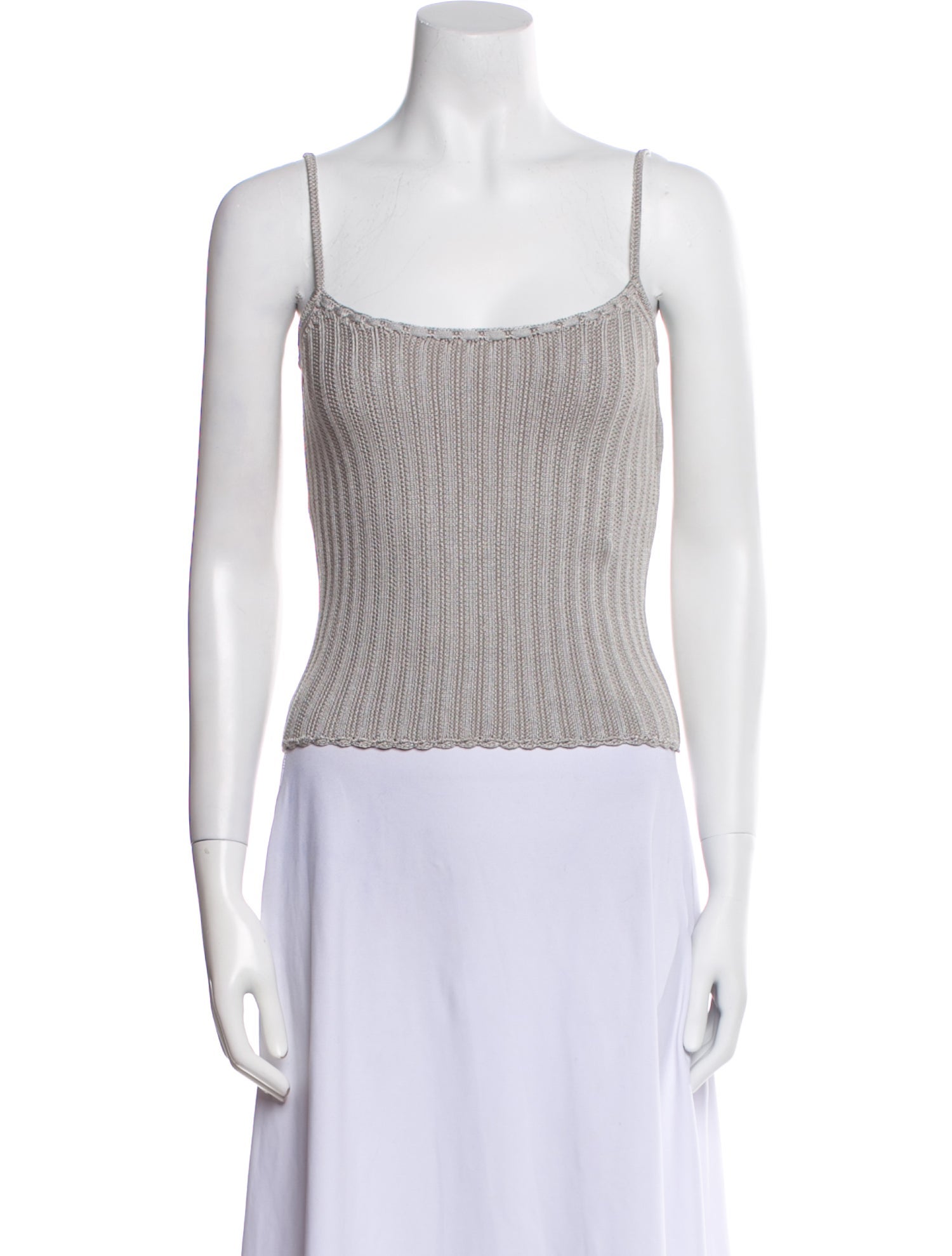 Lanvin Square Neckline Sleeveless Top
