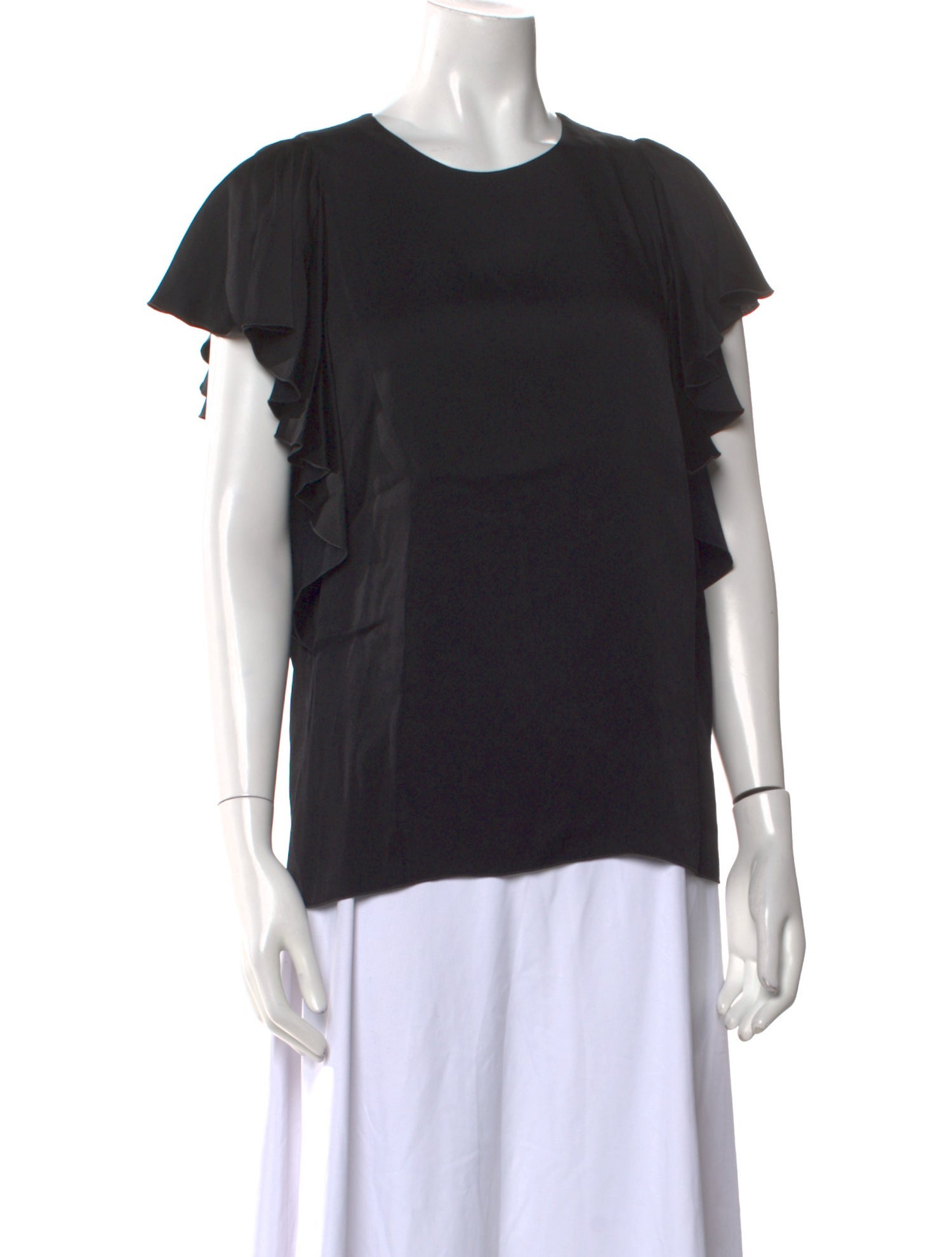 Lanvin Crew Neck Short Sleeve Blouse
