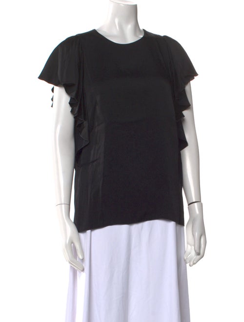 Lanvin Crew Neck Short Sleeve Blouse