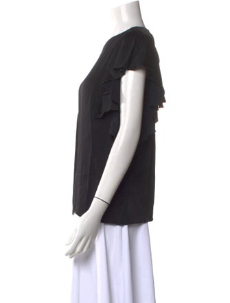 Lanvin Crew Neck Short Sleeve Blouse