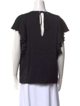 Lanvin Crew Neck Short Sleeve Blouse