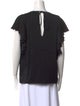 Lanvin Crew Neck Short Sleeve Blouse