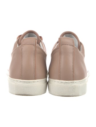 Lanvin Leather Grosgrain Trim Sneakers