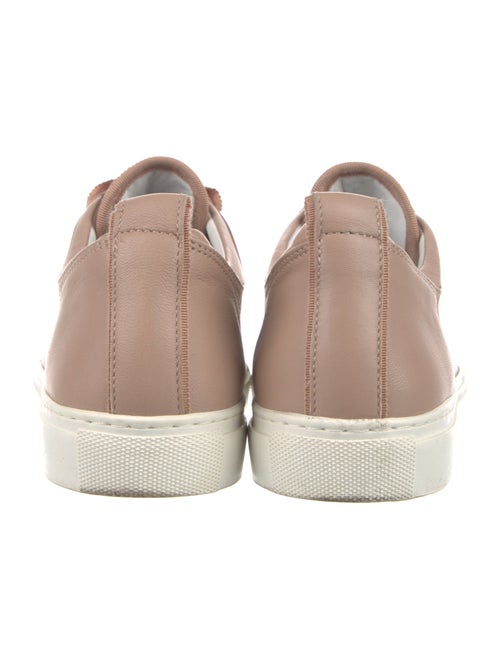 Lanvin Leather Grosgrain Trim Sneakers