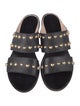 Lanvin Leather Studded Accents Slides
