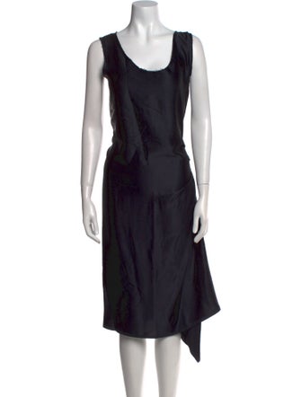 Lanvin Scoop Neck Midi Length Dress