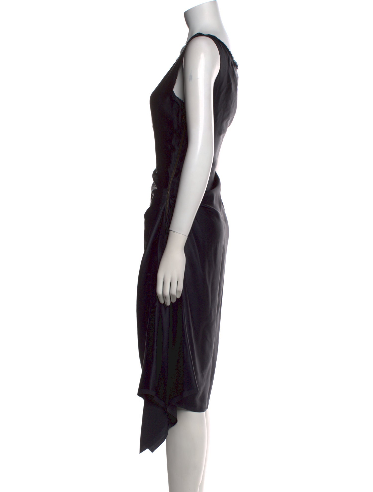 Lanvin Scoop Neck Midi Length Dress