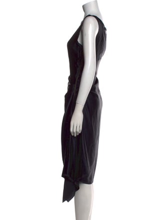 Lanvin Scoop Neck Midi Length Dress