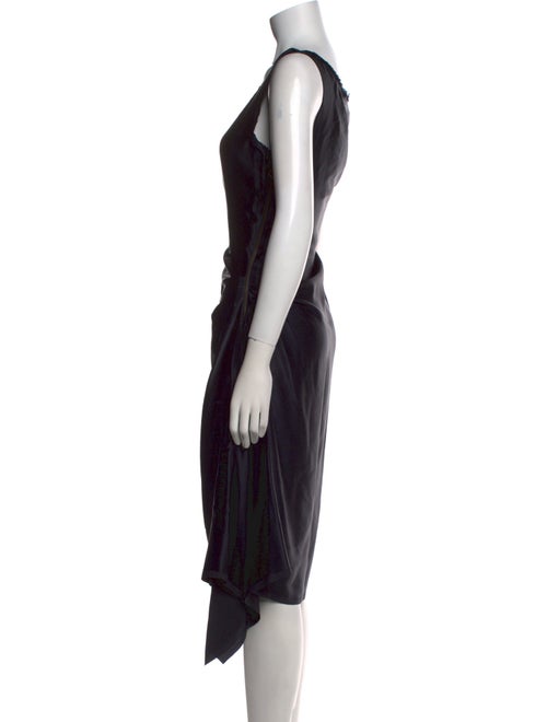 Lanvin Scoop Neck Midi Length Dress