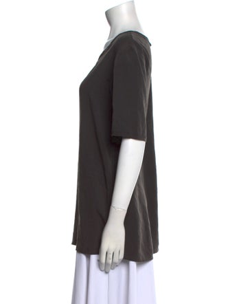 Lanvin Scoop Neck Short Sleeve T-Shirt