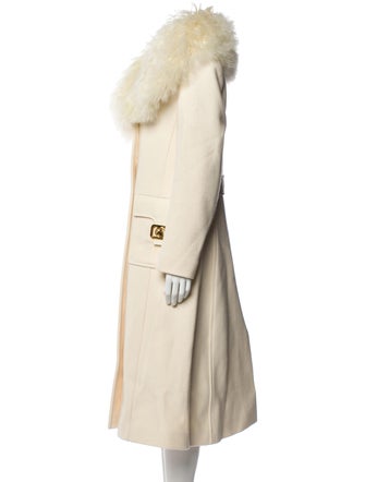 Lanvin Wool Faux Fur Coat