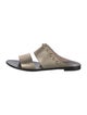 Lanvin Leather Studded Accents Slides