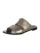 Lanvin Leather Studded Accents Slides