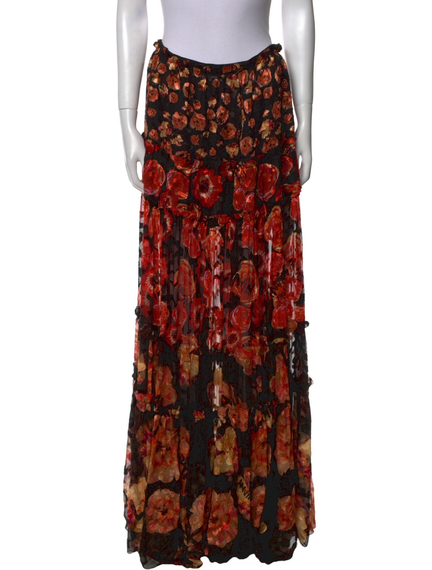Lanvin Silk Long Skirt