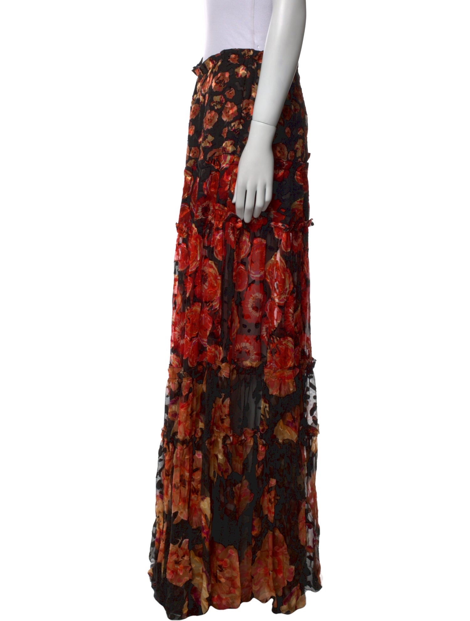 Lanvin Silk Long Skirt