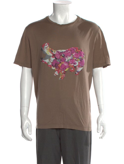 Lanvin Graphic Print Crew Neck T-Shirt