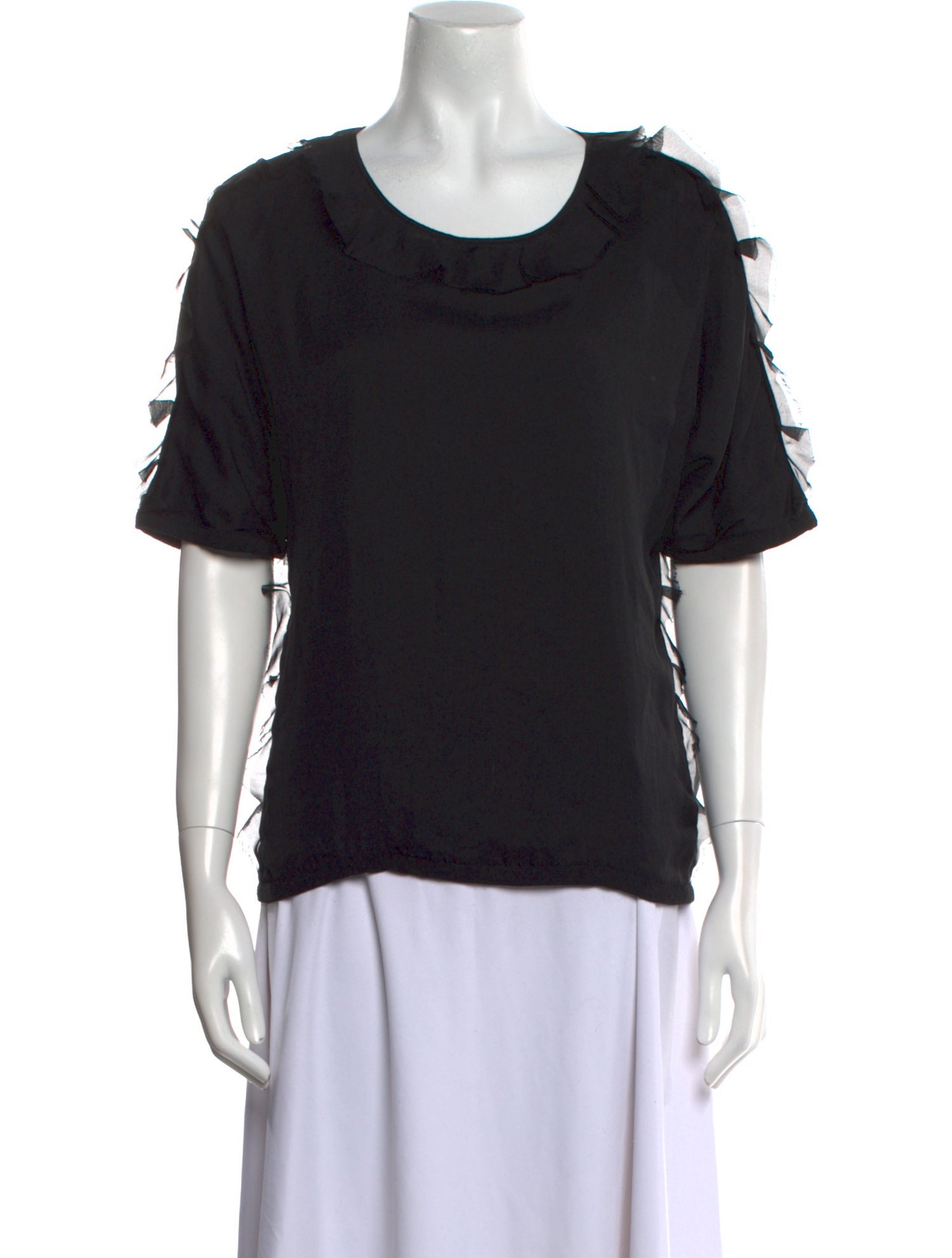 Lanvin Wool Scoop Neck T-Shirt