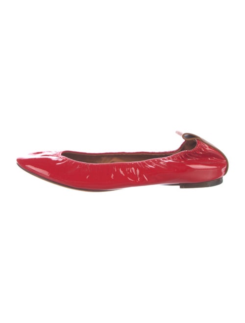 Lanvin Patent Leather Animal Print Ballet Flats